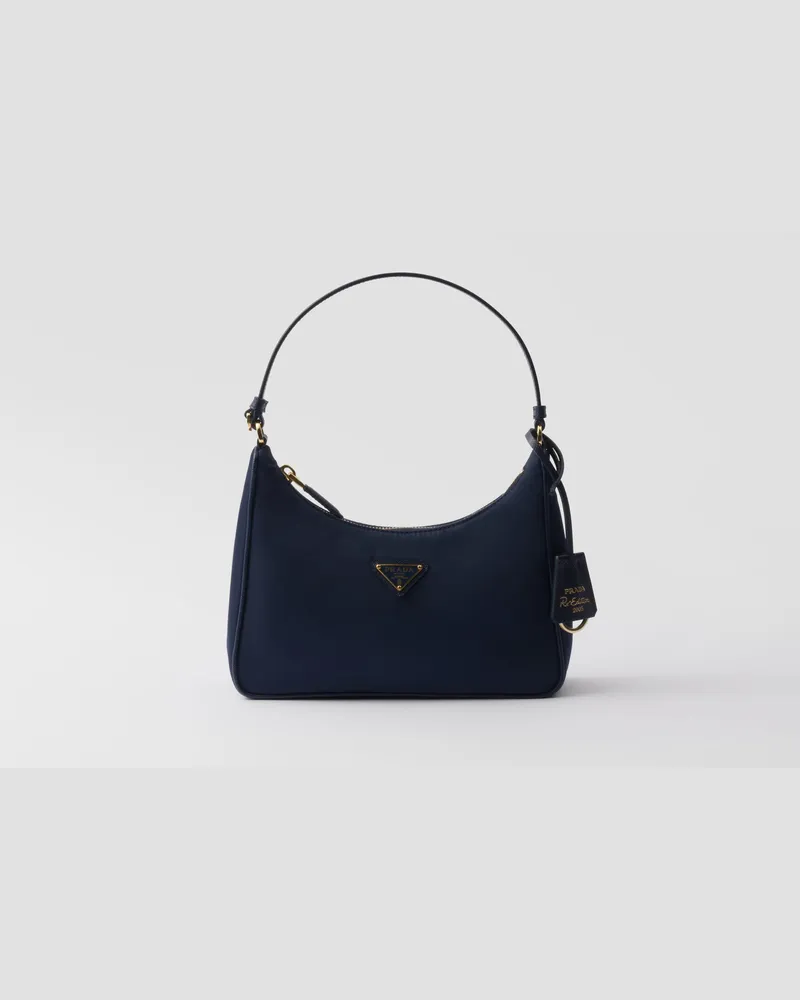 Prada Re-Edition 2005 Mini Bag aus Re-Nylon Ostseeblau