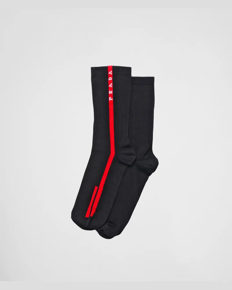 Prada Socken aus Funktionsnylon Schwarz