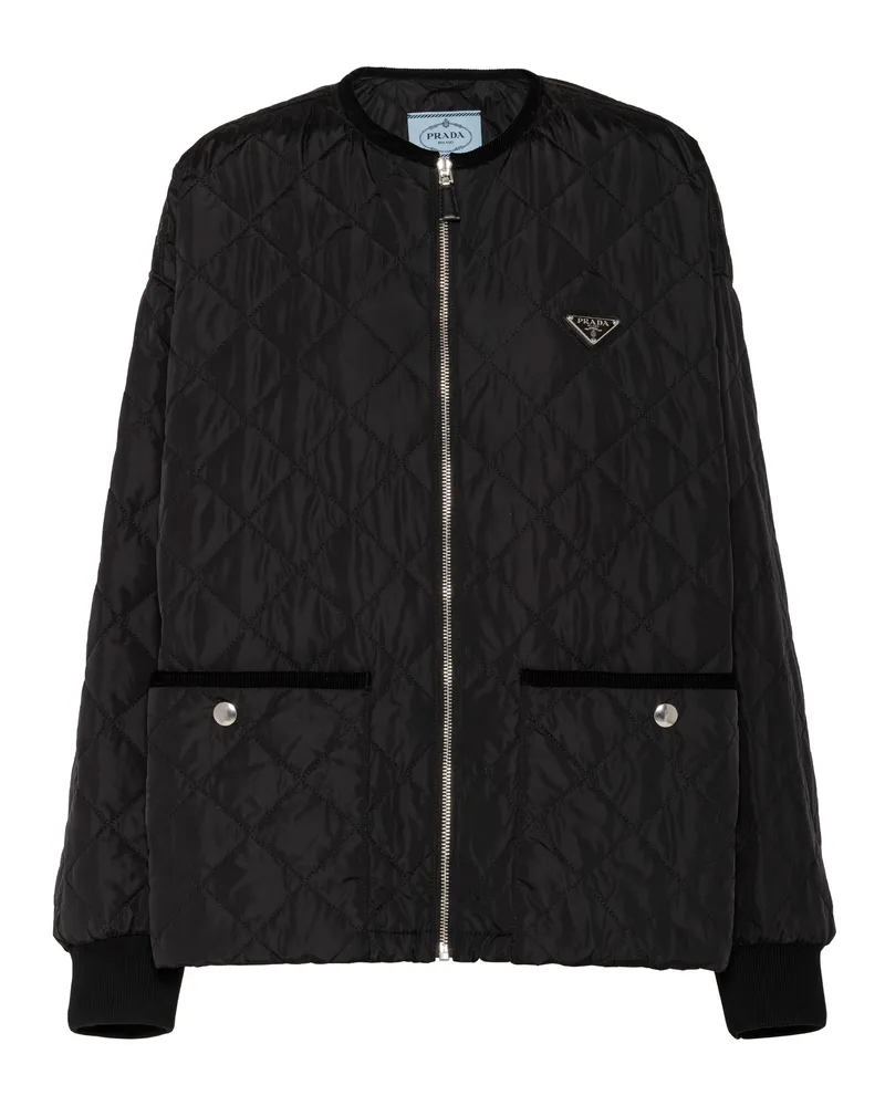 Prada Steppjacke Aus Leichtem Re-nylon, Damen, Schwarz, Größe Schwarz