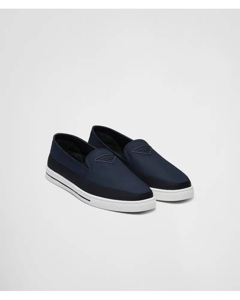 Prada Slip-on-Sneaker aus Re-Nylon Ultramarinblau