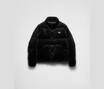 Kurze Daunenjacke aus Cord