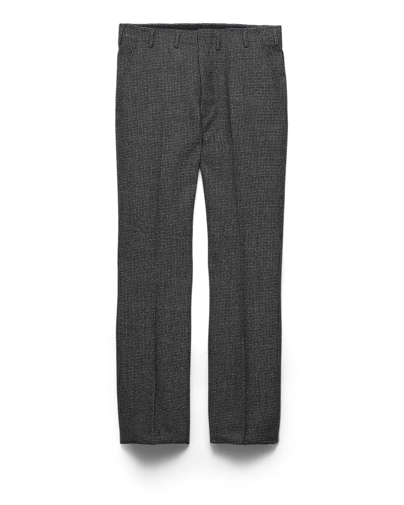 Prada Hose Aus Wolle, Herren, Schiefergrau, Größe Schiefergrau