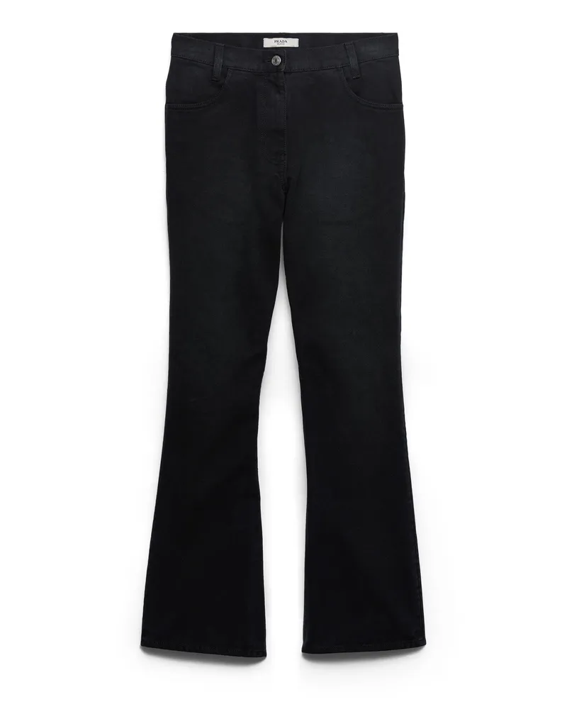 Prada Black Denim Jeans, Damen, Schwarz, Größe Schwarz