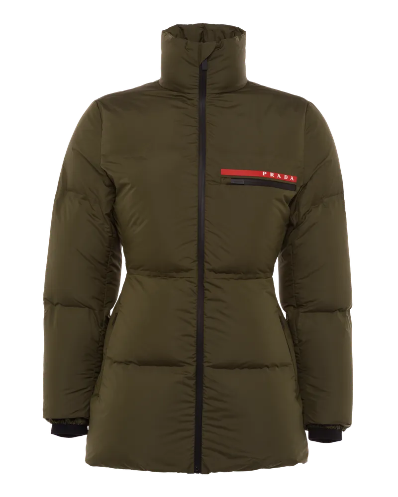 Prada Steppjacke aus Re-Nylon-Funktionsgewebe Militärgrün