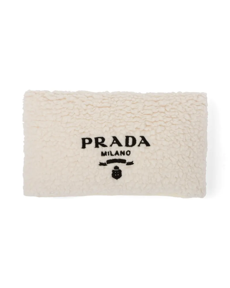 Prada Dekokissen Aus Kunstfell-kaschmir Und Wolle, , Hellbraun/schwarz Hellbraun