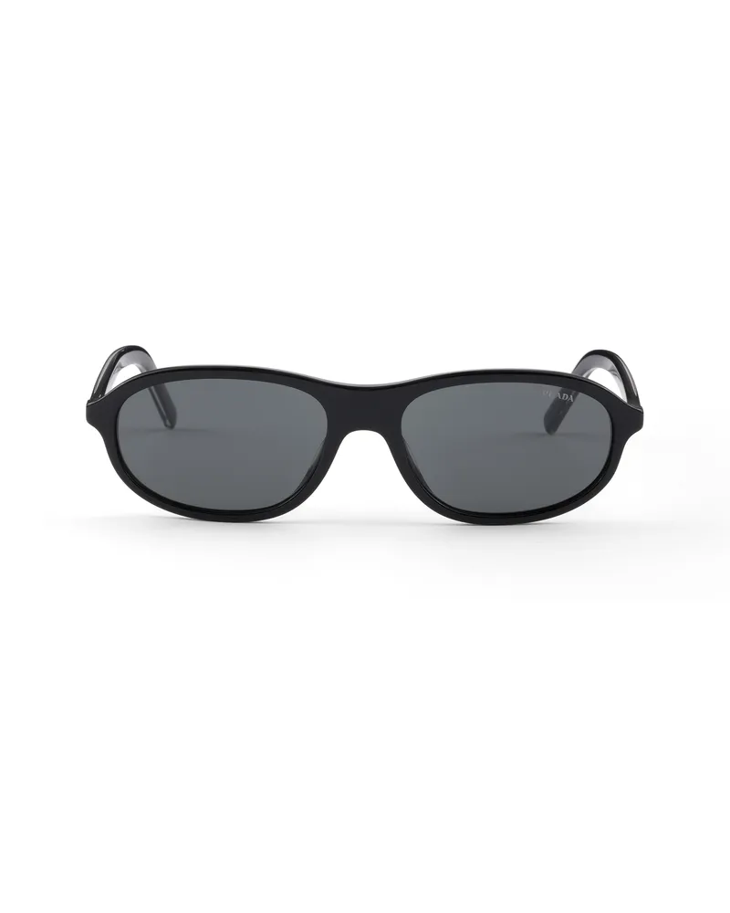 Prada Sunglasses With The Iconic Metal Plaque, Damen, Schiefergläser Schiefergläser