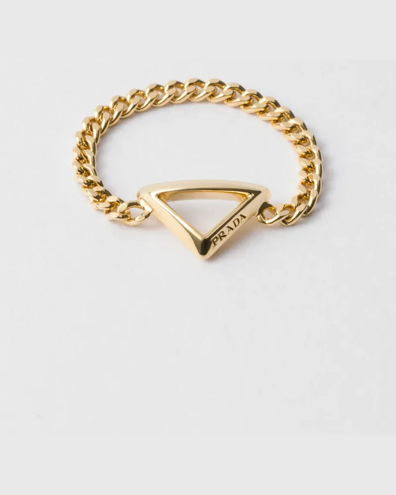 Prada Ring aus Metall Gold