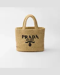 Prada Kleine gehäkelte Tote Bag Natur