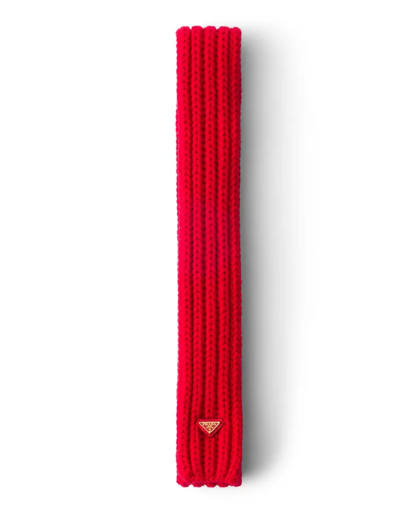 Prada Schal Aus Wolle, Damen, Rot Rot