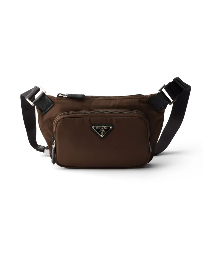 Prada Schultertasche: Re-nylon Und Saffiano-leder, Herren, Sienna Sienna