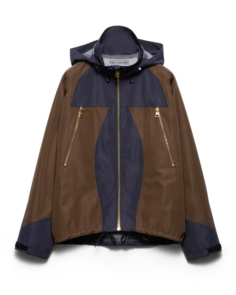 Prada Blousonjacke Aus Funktionsgewebe, Damen, Blau/tundra, Größe Blau