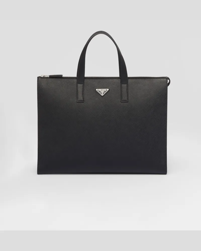 Prada Tote Bag aus Saffiano-Leder Schwarz