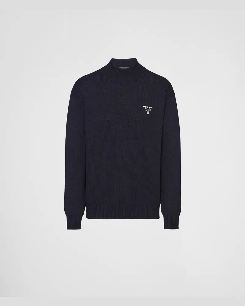 Prada Rollkragenpullover aus Kaschmir Blau