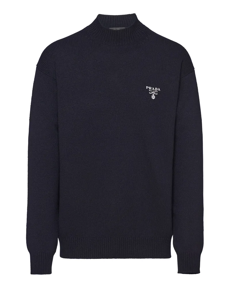Prada Rollkragenpullover Aus Kaschmir, Herren, Blau, Größe Blau