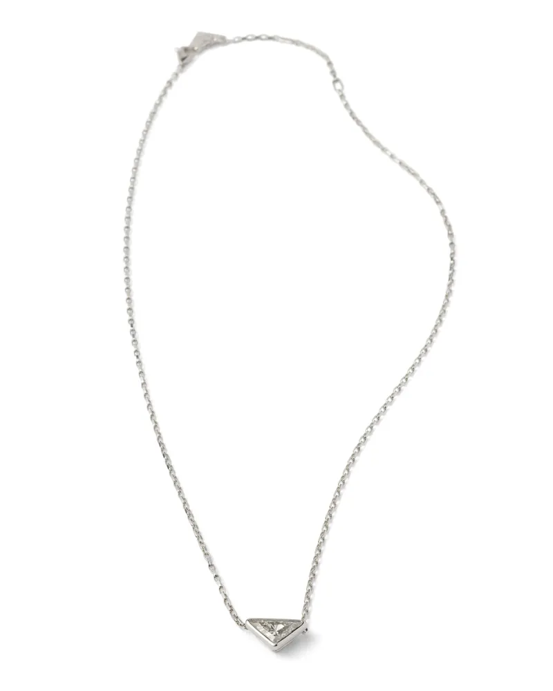 Prada Eternal Gold Halskette Mit Anhänger – Weißgold Und Im Labor Gezüchtete Diamanten, Damen, White Gold/ White White