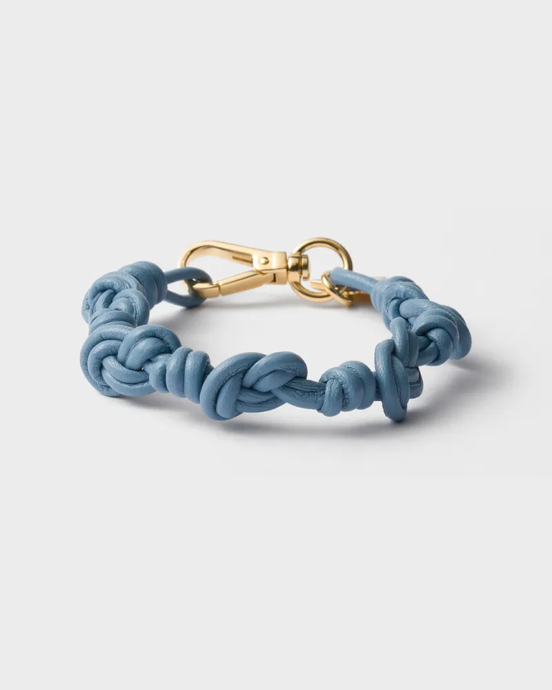 Prada Armband aus Nappa-Leder Astralblau