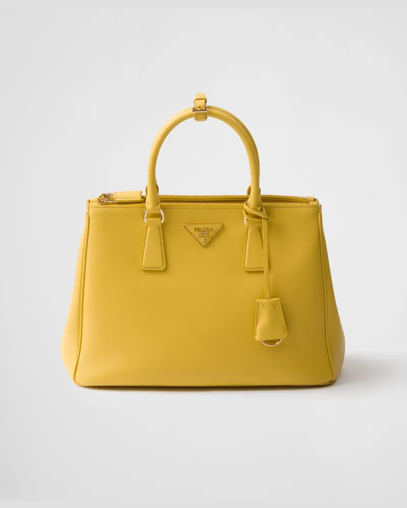 Prada Große  Galleria Tasche aus Leder Sonnengelb