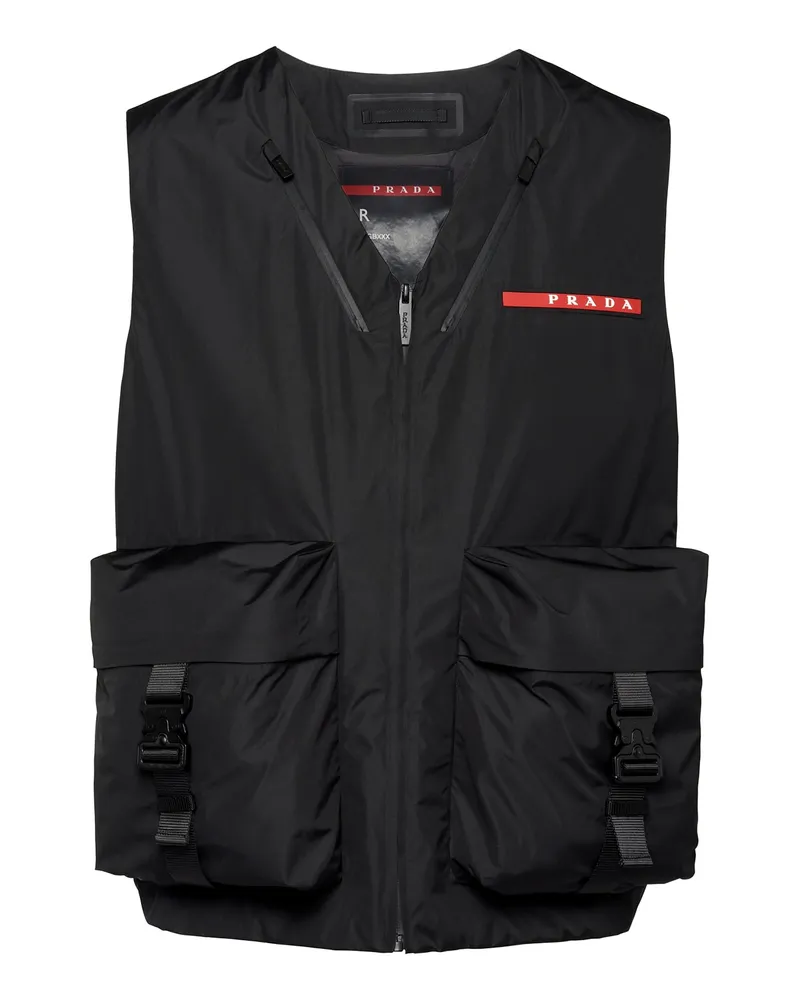 Prada Weste Aus Leichtem Funktionsgewebe, Herren, Schwarz, Größe Schwarz