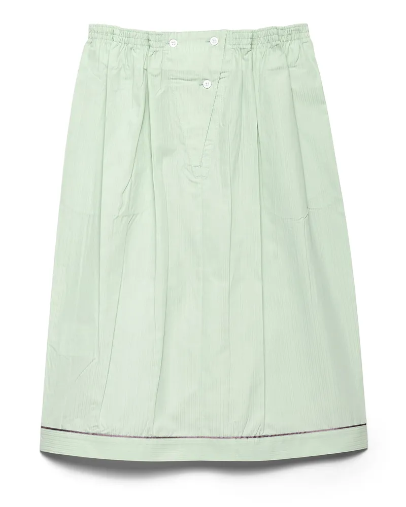 Prada Midirock Aus Baumwolle, Damen, Aqua, Größe Aqua