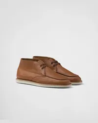 Prada Chukka Boots aus Nappa-Leder Karamell