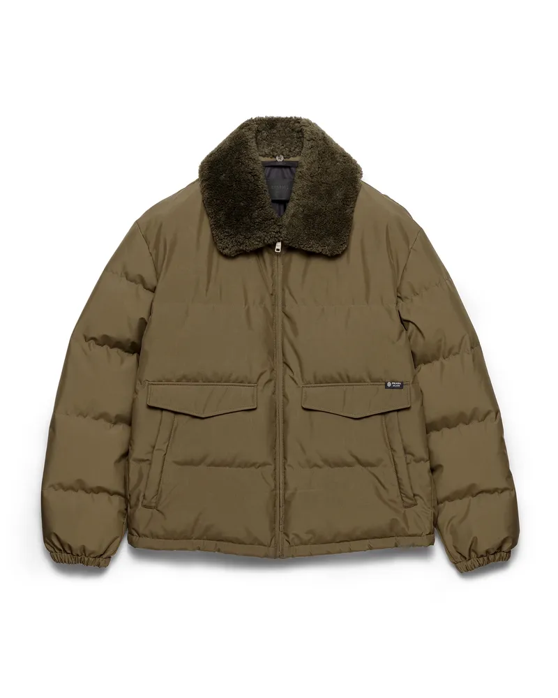 Prada Daunenjacke Aus Mittelschwerem Funktionsgewebe, Herren, Waldgrün, Größe Waldgrün