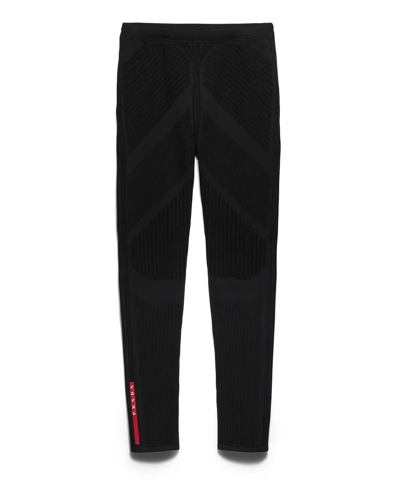 Prada Technische Hose Aus Techno-strick, Herren, Schwarz, Größe Schwarz