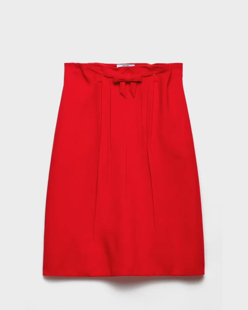 Prada Midirock aus Melange-Natté Rot