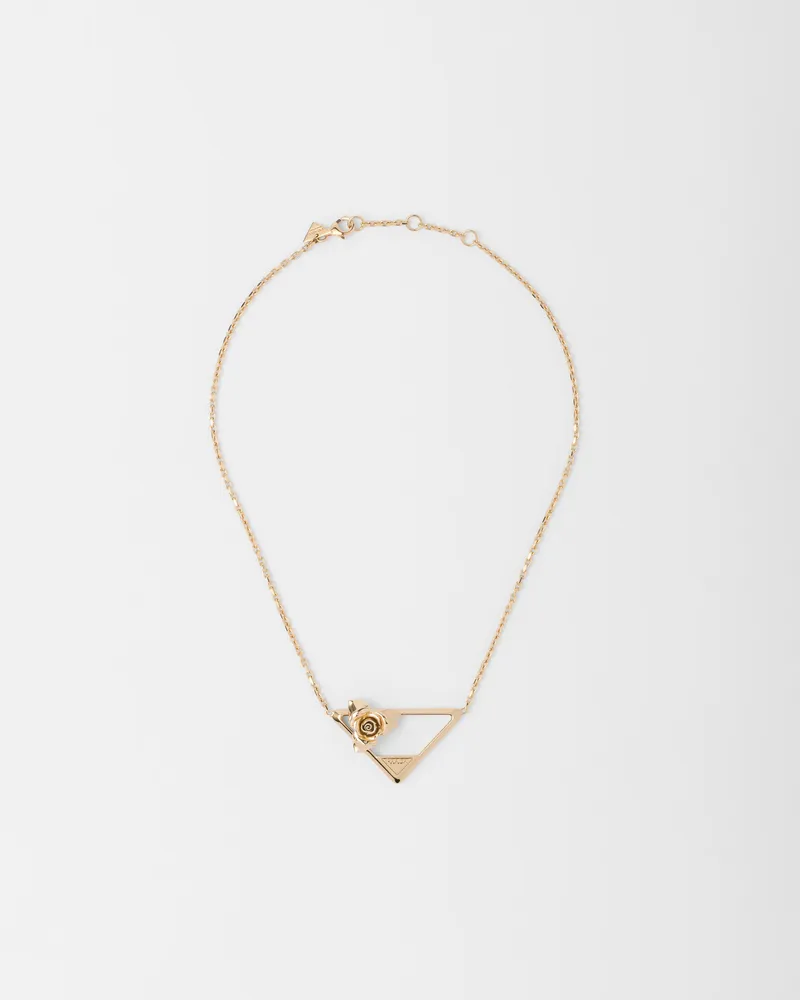Prada Halskette aus Metall Gold