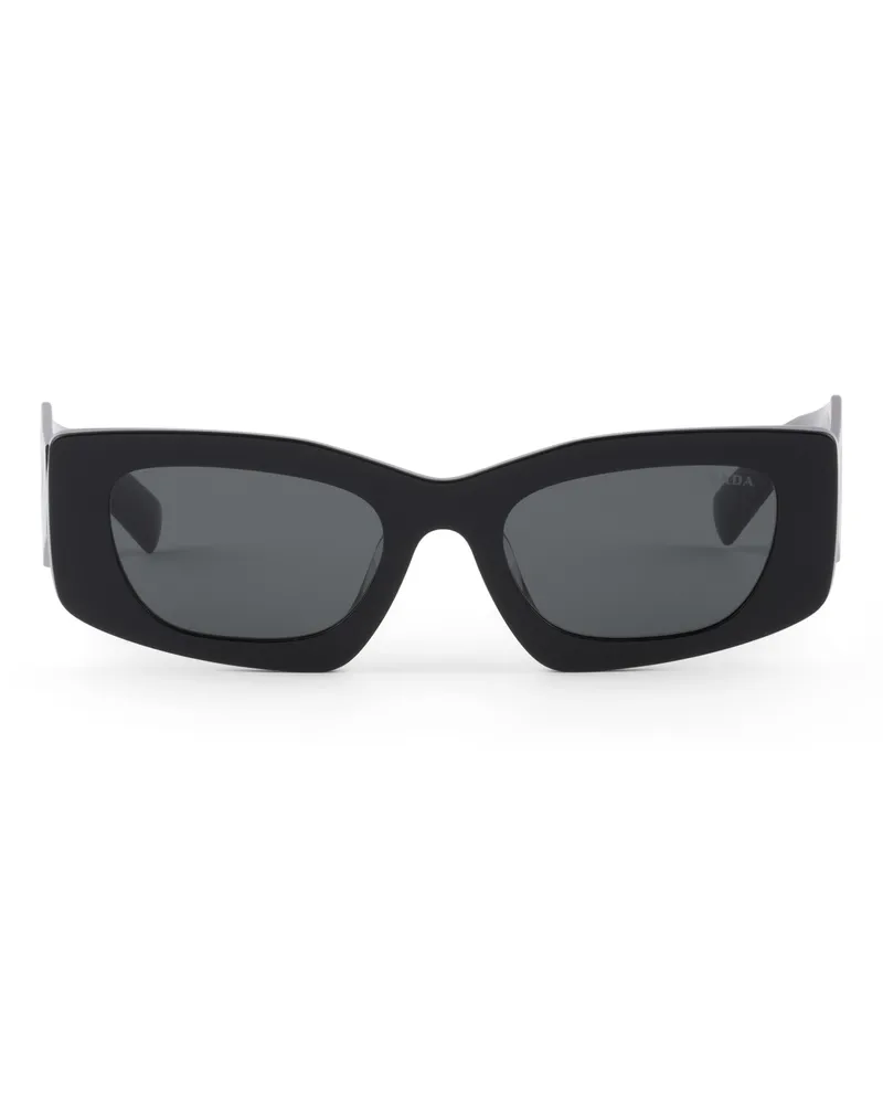 Prada Sonnenbrille Mit Triangolo-logo, Damen, Schiefergraue Gläser Schiefergraue