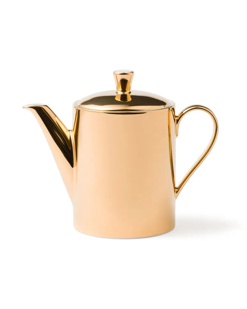 Prada Kaffeekanne Aus Porzellan – Solid Gold, , Gold Gold