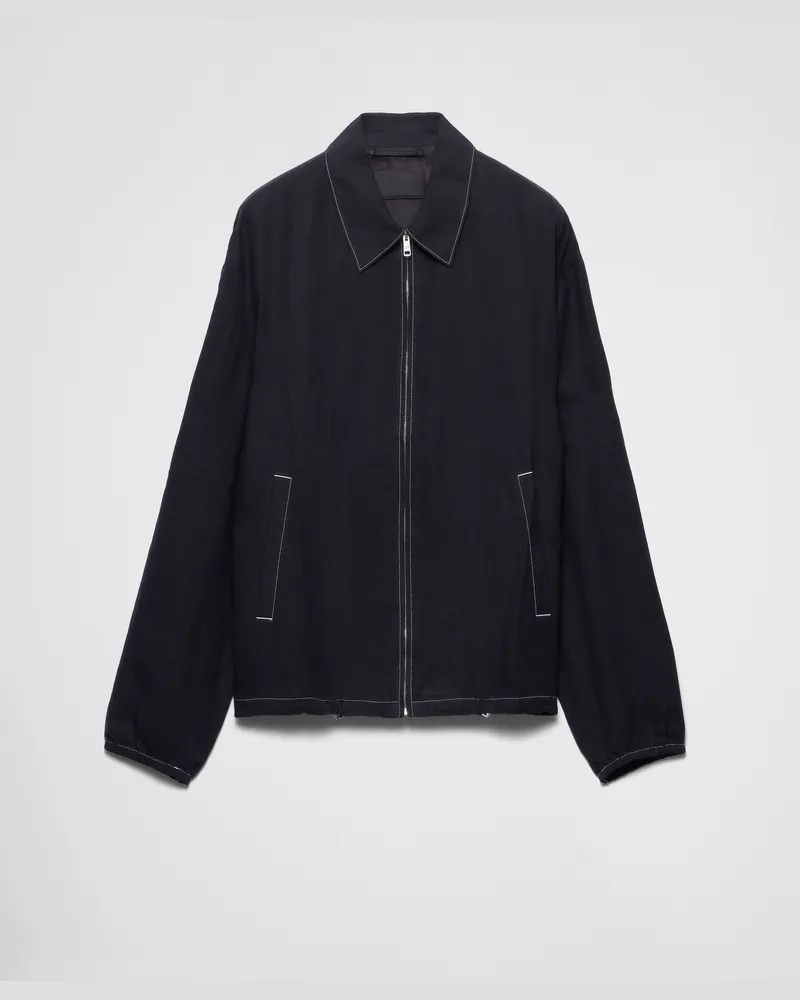 Prada Blousonjacke aus Baumwolle Schwarz