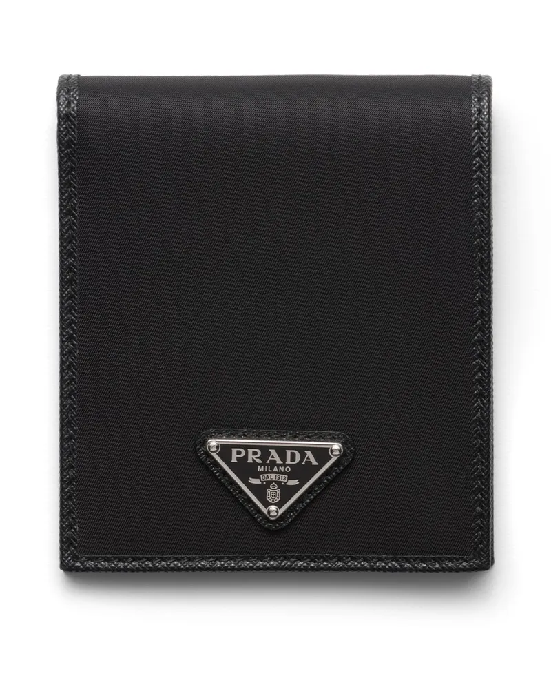 Prada Geldbörse Aus Re-nylon, Herren, Schwarz Schwarz