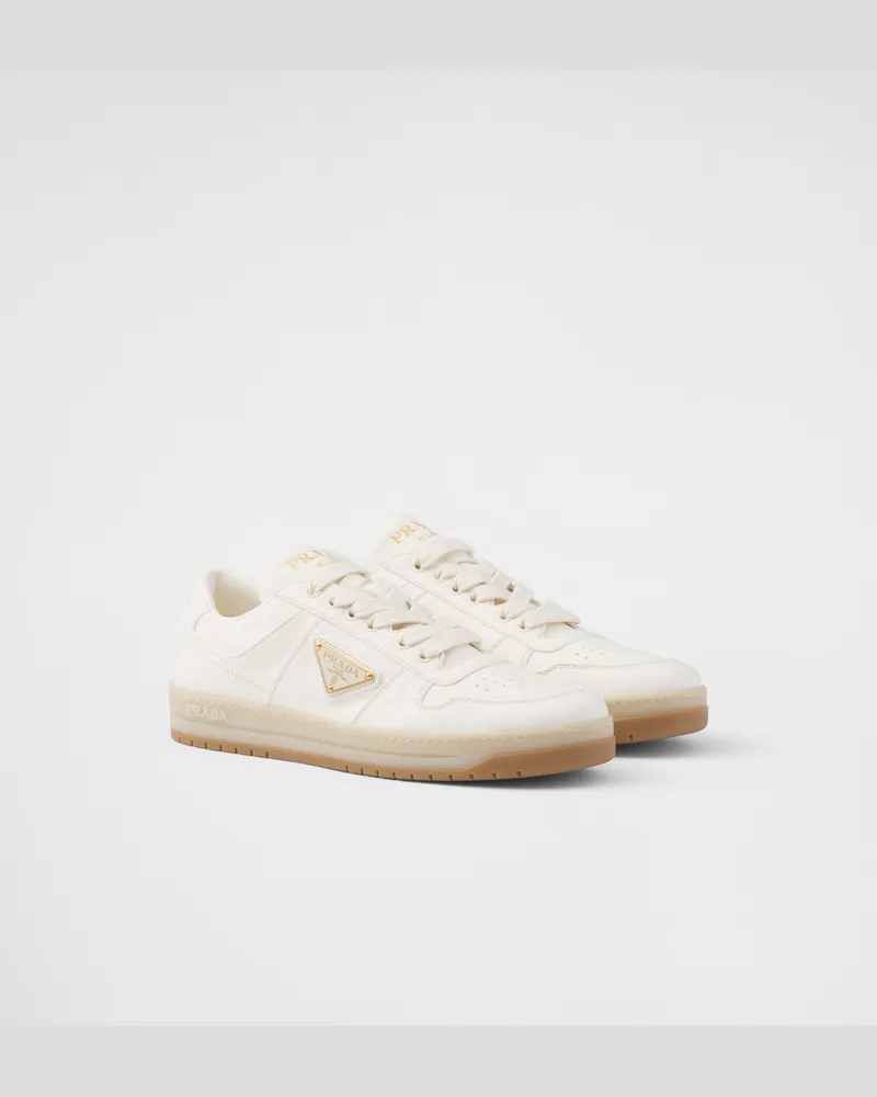 Prada Downtown Sneaker aus Nappa-Leder Elfenbein
