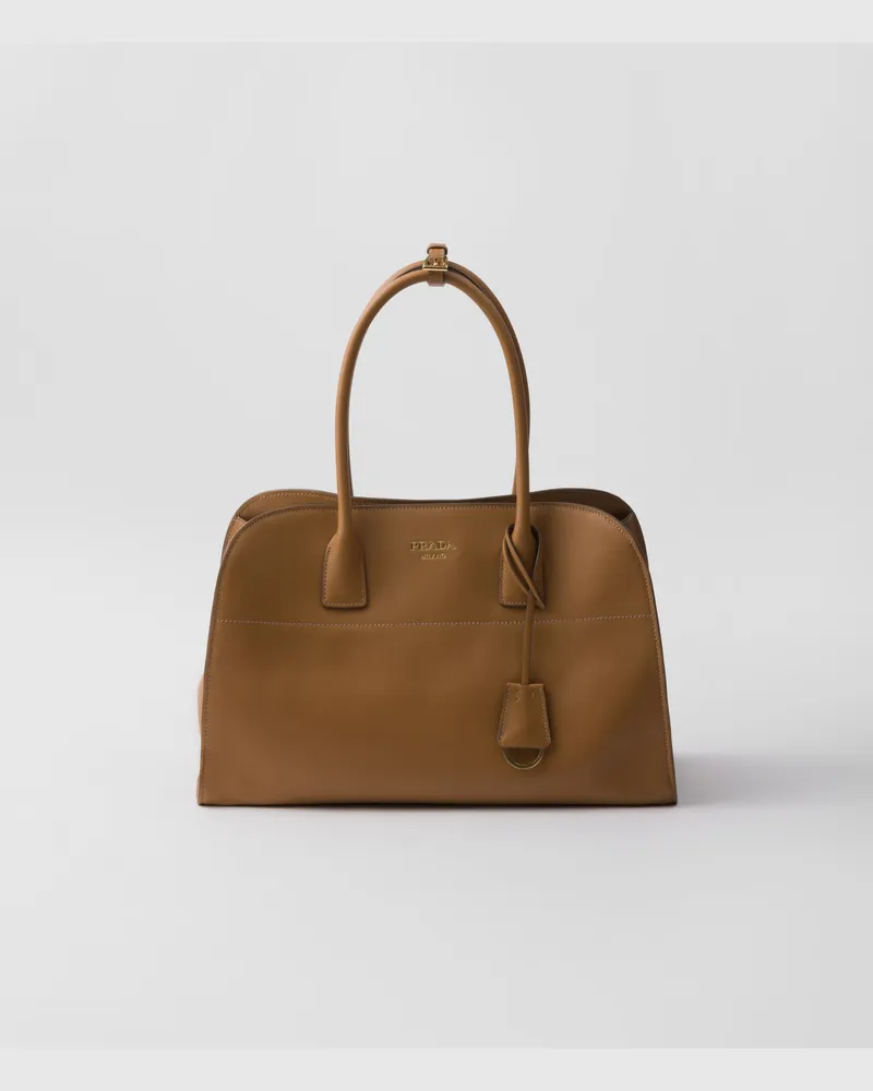 Prada Große Tote Bag aus Leder Karamell