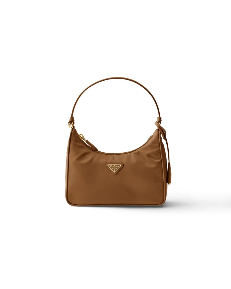 Prada Re-edition 2005 Mini Bag Aus Re-nylon , Damen, Brandy Brandy