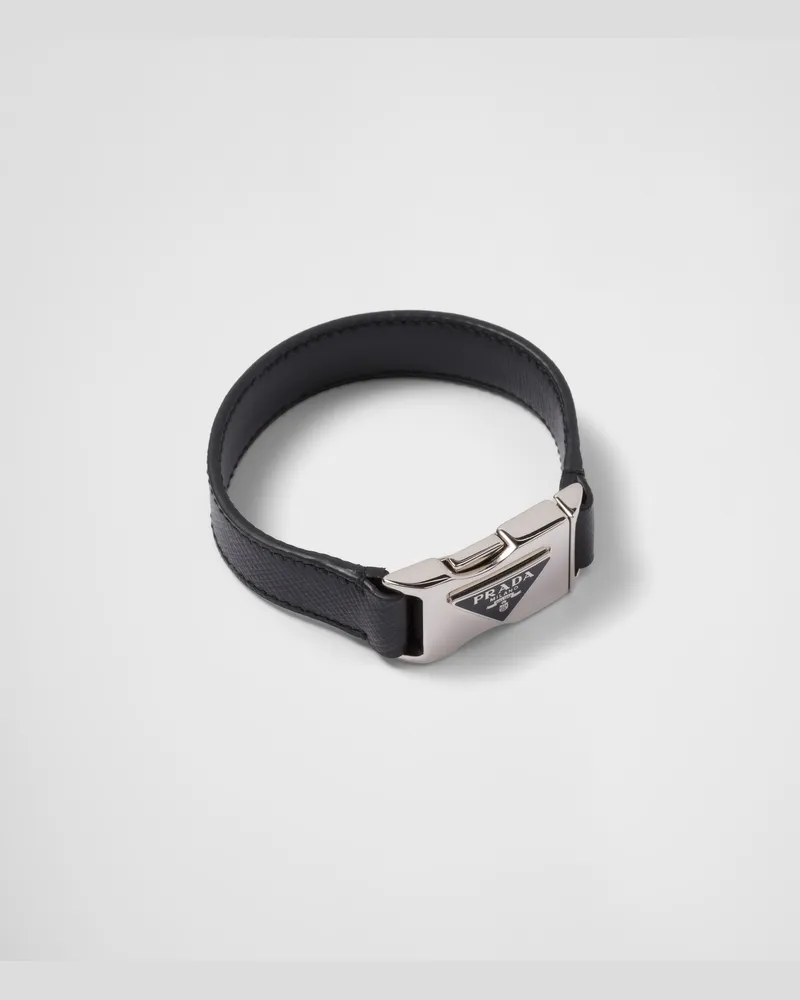 Prada Armband aus Saffiano Schwarz