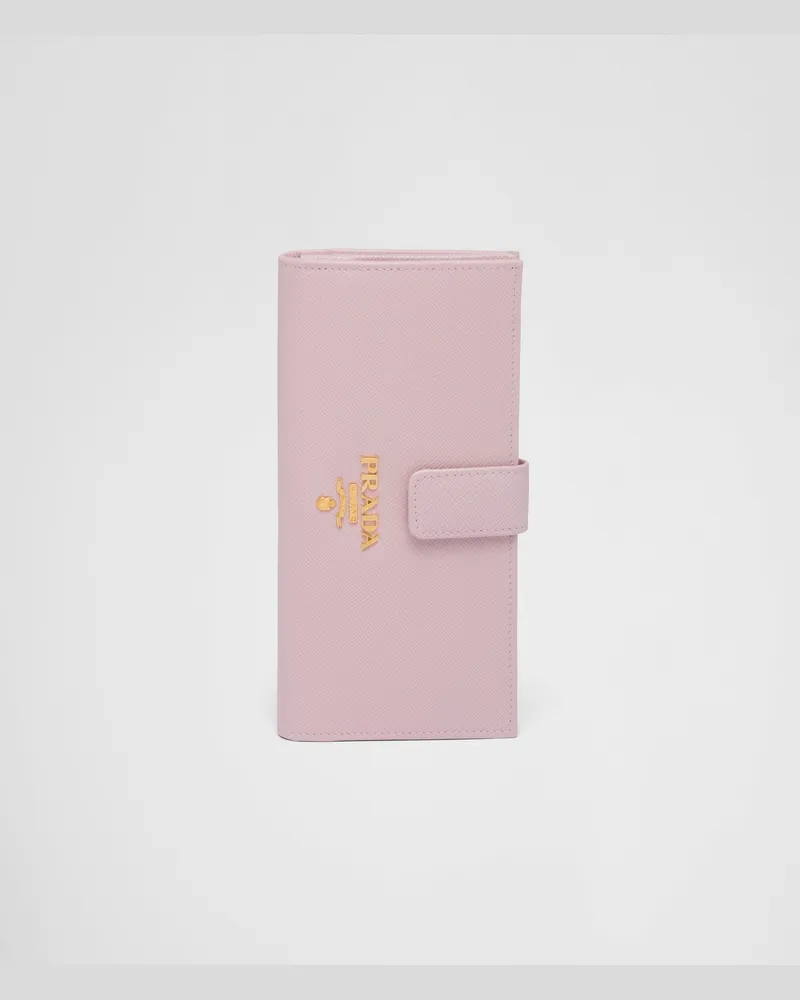 Prada Große Geldbörse aus Saffiano-Leder Alabaster