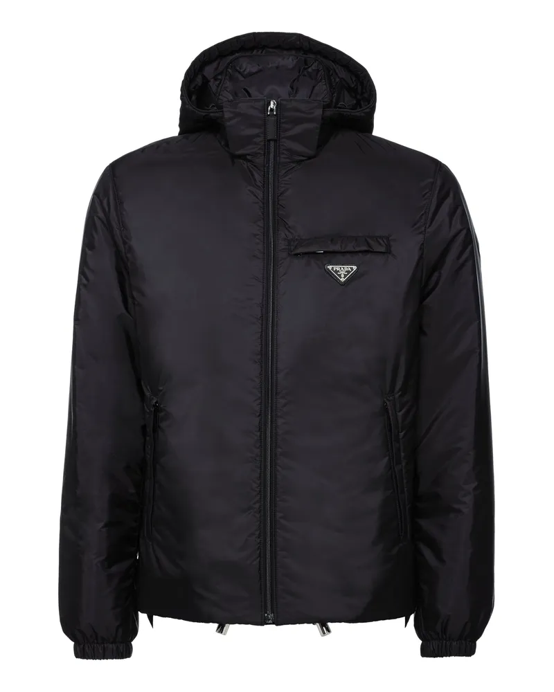 Prada Steppjacke Aus Re-nylon, Herren, Schwarz, Größe Schwarz