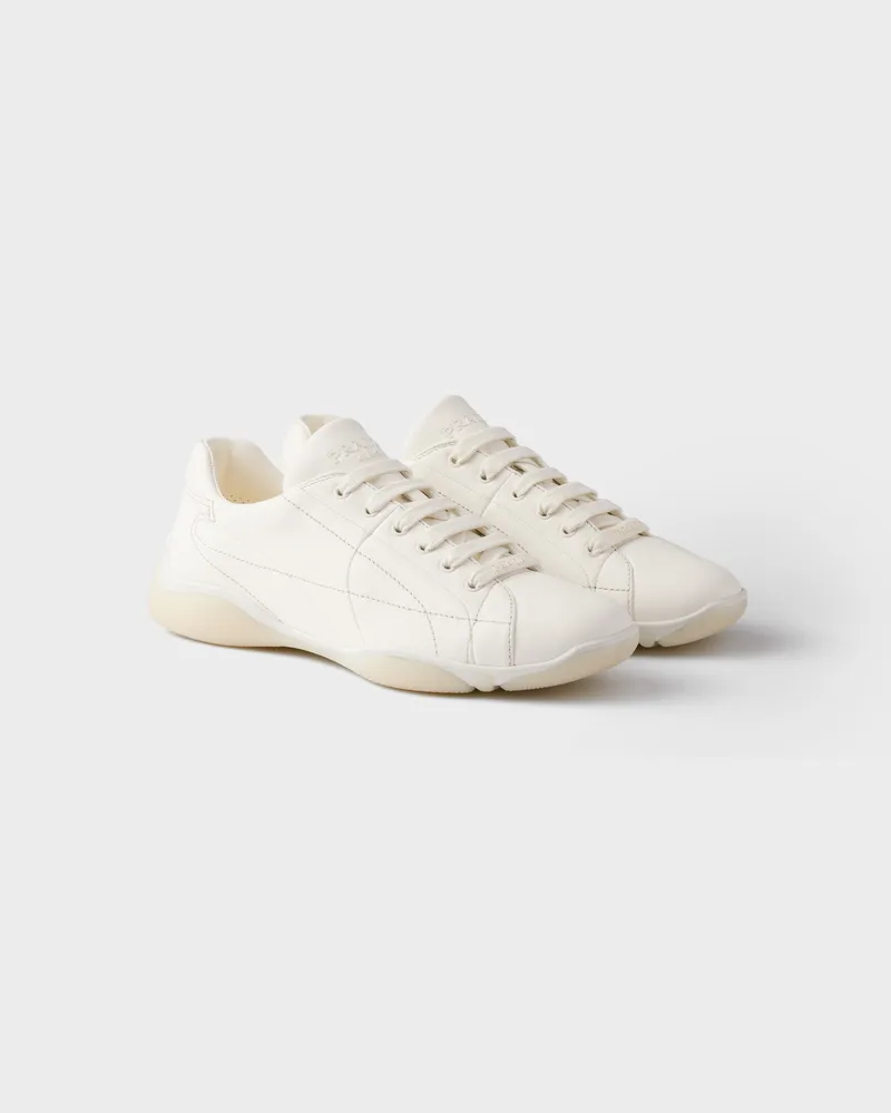 Prada Sneaker aus Nappa-Leder Elfenbein