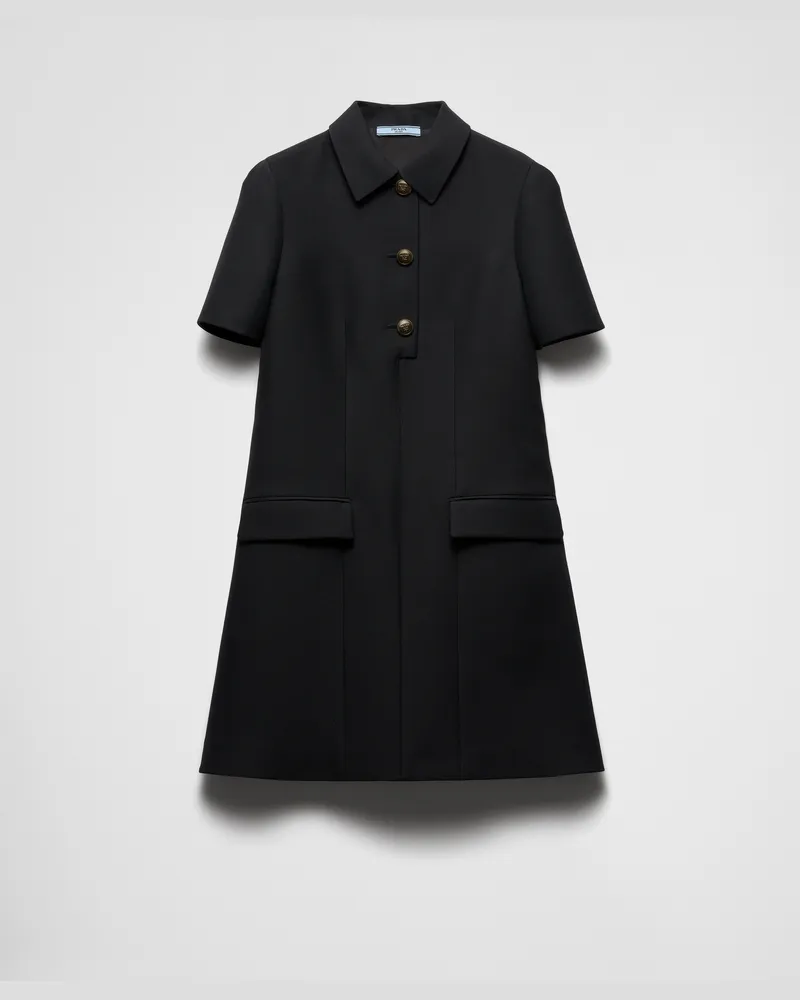 Prada Minikleid aus Tricotine Schwarz