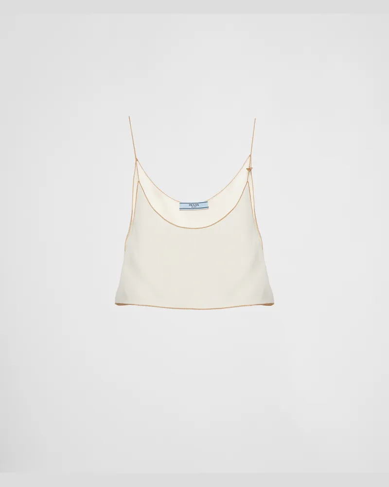 Prada Top aus Sablé Natur
