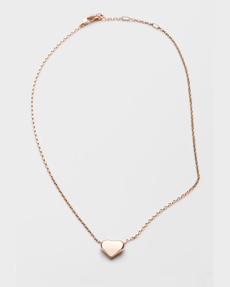 Prada Eternal Gold Halskette mit Nano-Herz – Roségold Roségold