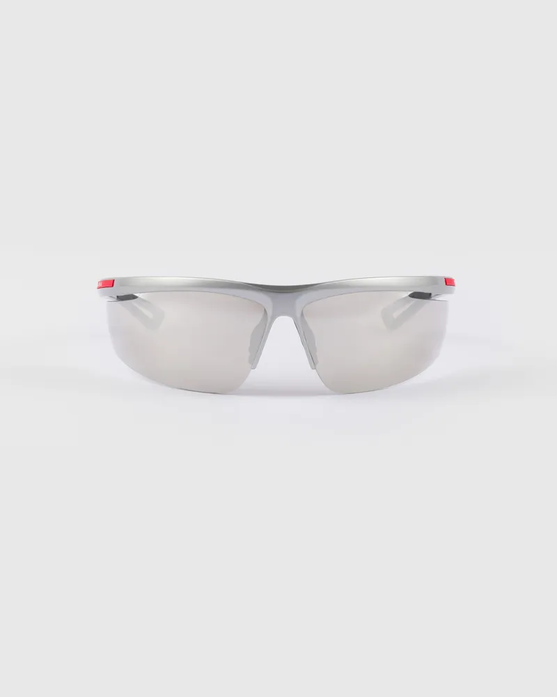 Prada Linea Rossa Active Sonnenbrille Silber-verchromte