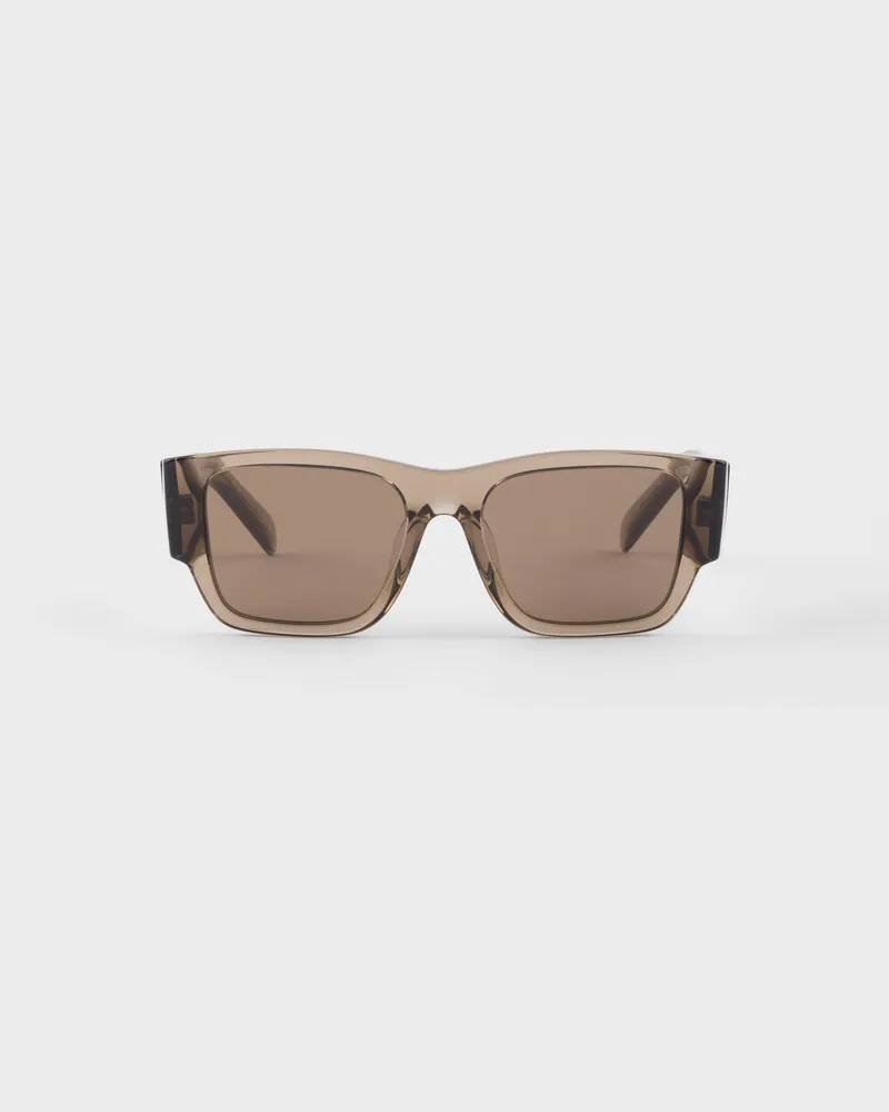 Prada Sonnenbrille mit Triangolo-Logo Linsenfarbe