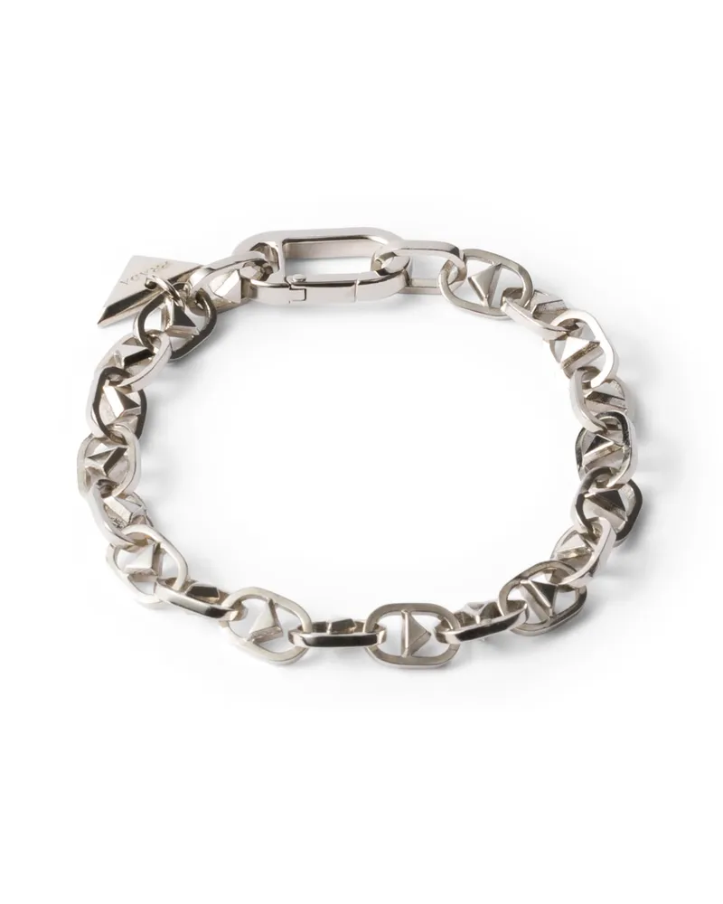 Prada Kettenarmband Aus Silber, Herren, Silber, Größe Silber