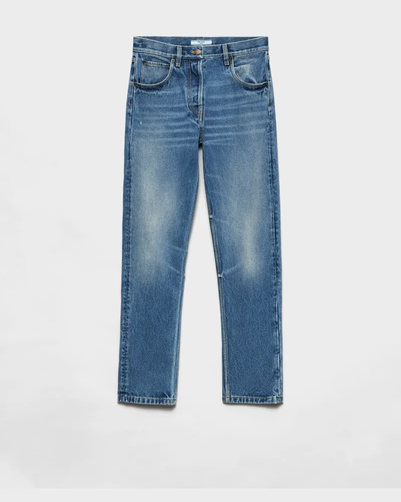 Prada Jeans mit geradem Bein Hellblau