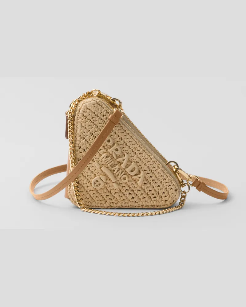 Prada Gehäkelte Mini-Pouch Natur