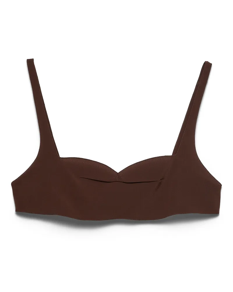 Prada Top Aus Crêpe De Chine, Damen, Kakaobraun, Größe Kakaobraun