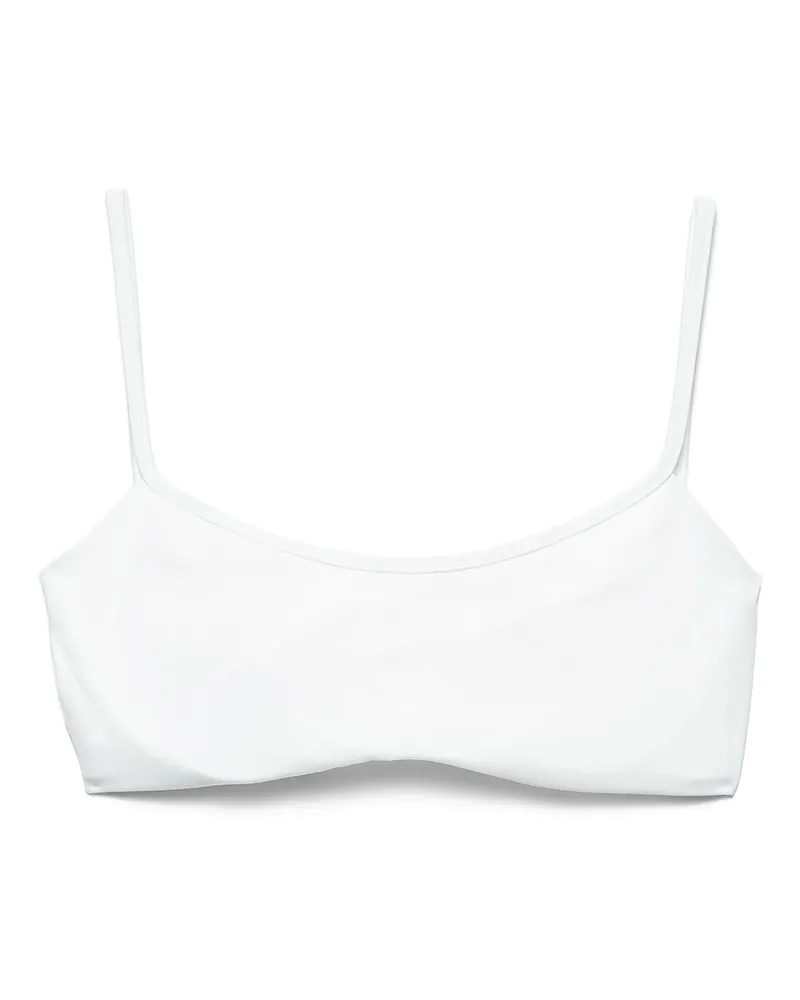 Prada bikini-oberteil Aus Stretch-jersey, Damen, Weiss, Größe Weiss