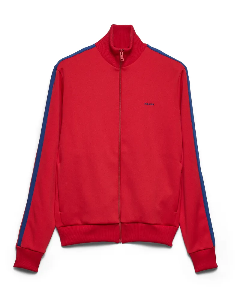 Prada Blousonjacke Aus Funktionsgewebe, Herren, Rot/kornblumenblau, Größe Rot